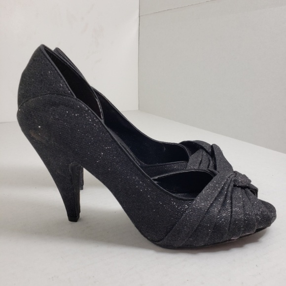 Rocket Dog Peep Toe Sparkle Slip On Formal Pumps 8 - Picture 4 of 8